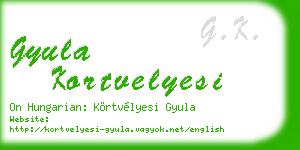 gyula kortvelyesi business card